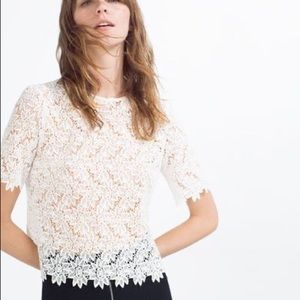 Zara Crochet Lace Blouse